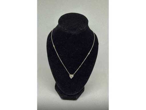 Labgrown Brilliant - 18k white gold Pendant - 0.31 Cts D-Vvs2