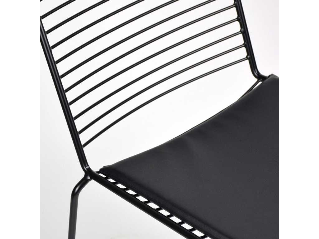 8 x Wire chair black