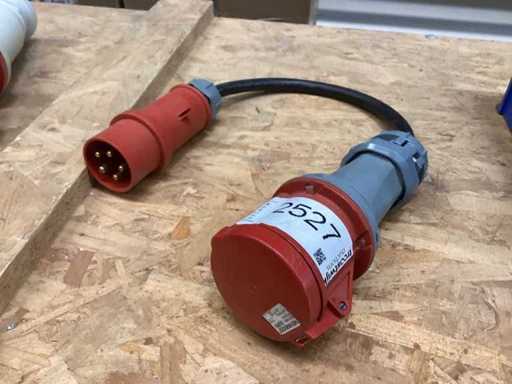 Adapter CEE 32 Male naar CEE 63 Female