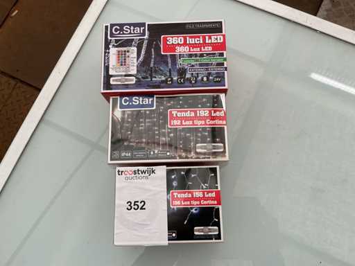 C.Star. IP20+IP44. Innen- / Außenbereich, Weihnachts-LED-Beleuchtung. (3-fach)