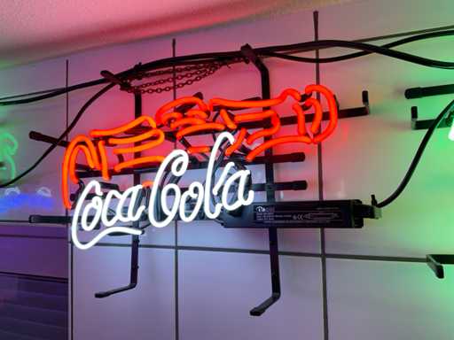 Decorazione al neon in vetro Coca Cola
