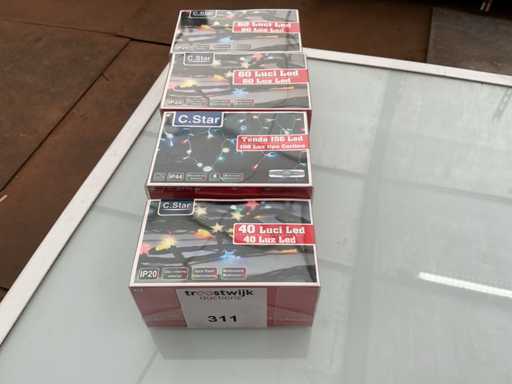 C.Star. IP20+IP44. Weihnachten LED-Beleuchtung. (4-fach)