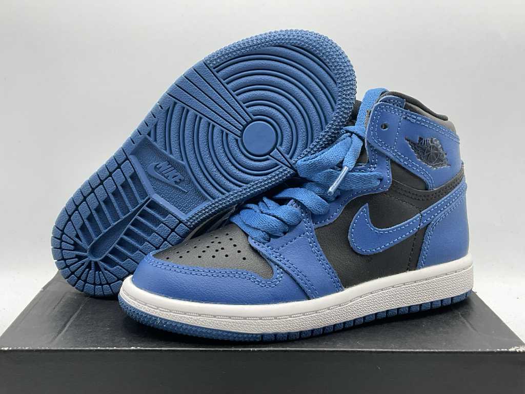 Nike Jordan 1 Retro High OG Dark Marina Blue Kids Sneakers 28