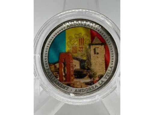 2 euros colorisés – Parlement en Andorre la Vella – Andorre