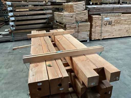 Douglas planed garden post 224x20x20 cm (4x)