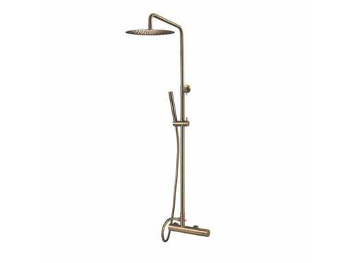 Qisani - Flow - Thermostatic shower system - Light Gold