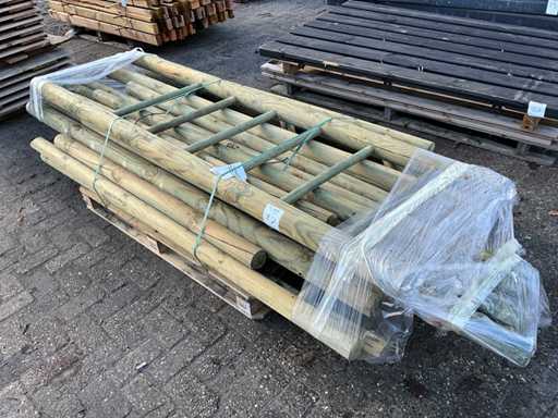 Houten klimrek onderdelen