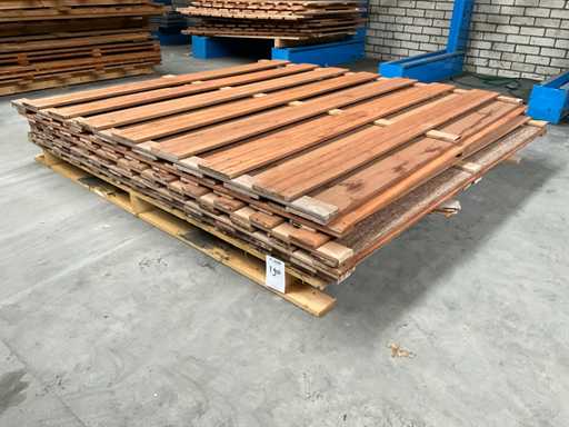 Hardhouten schutting 180x180 cm (5x)