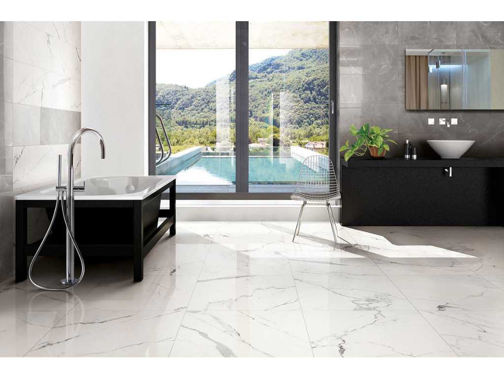 92,16m² - 60x60cm - Marble Carrara Matt Rectified