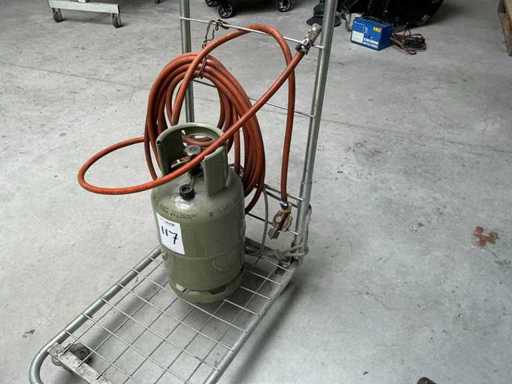 Bottiglia di gas con carrello