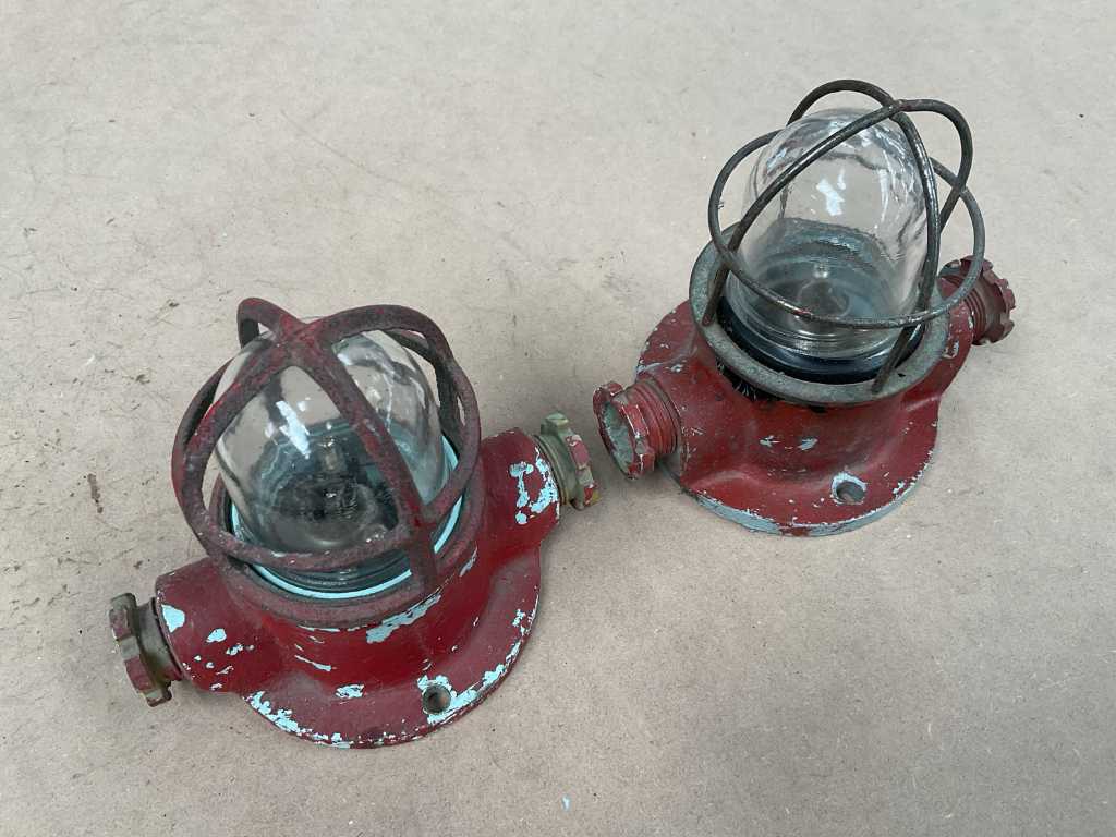 Lampa w stylu vintage granatowa (2x)