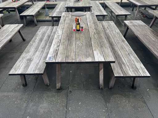 Hutten - Houten terrasbank (2x)