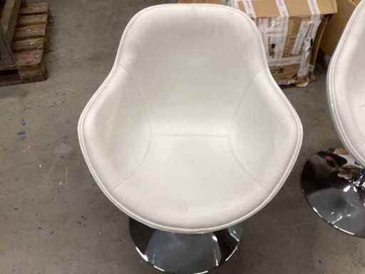 Butaca giratoria 10 x Inventa INTERIOR sin rodeos de sillón de carcasa blanca