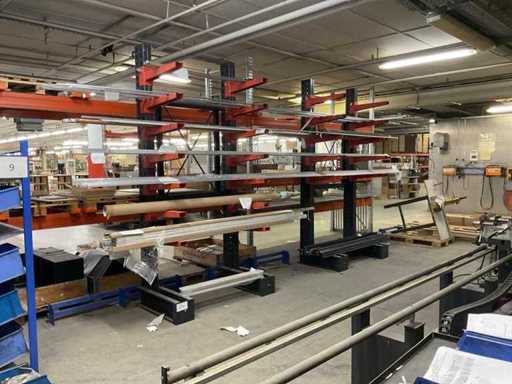 PAG cantilever rack, with contents