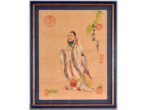 Artist unknown - Portrait of a Wise - ink on paper