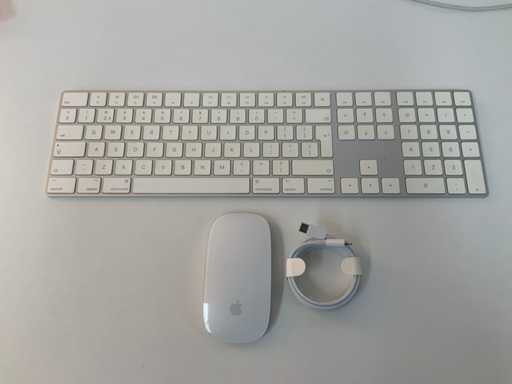 Apple - Magic QWERTY Keyboard with Numeric Keypad & Magic Mouse