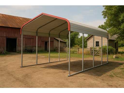 Field Industries M1220TS Metalen carport / overkapping 6,10x3,66 meter (22 m2)