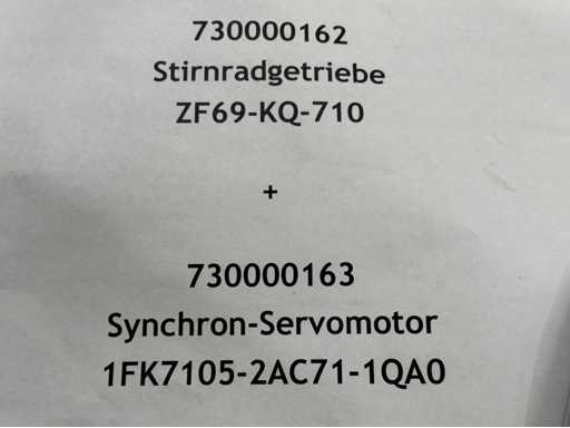   Boîte de vitesses à sprint + servomoteur synchrone