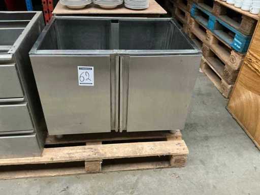 Meuble de base en acier inoxydable à deux portes