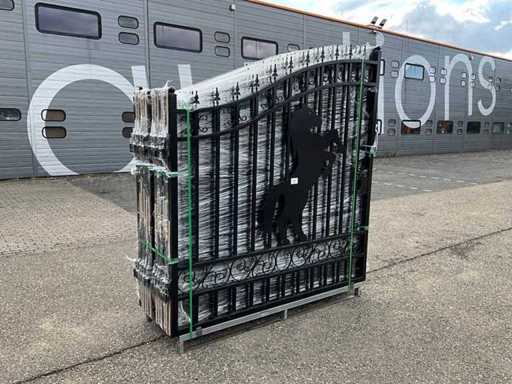 6x ungenutztes Doppelzugangs-Tor 4350mm Modell Pferd