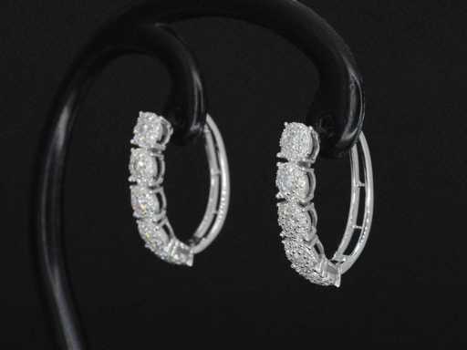 White gold earrings with diamonds