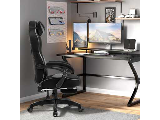 Gaming chair, ergonomic fabric office chair