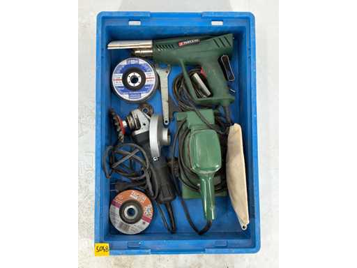 Haakse slijpers, orbitale slijpers. Heteluchtpistool