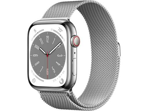 Apple - Series 8 - Smartwatch GPS+ Silber Edelstahl