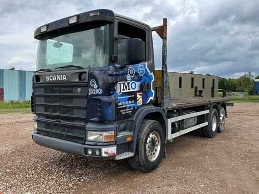 2003 Scania 6x2 flatbed / machine platform