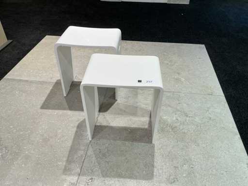 Sgabello Riho Solid Surface per bagno (2x)