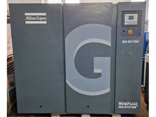 2010 ATLAS COPCO GA 45 VSD Screw Compressor Speed Controlled