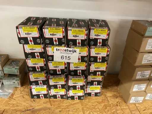 20 boîtes de vis en carton compressé