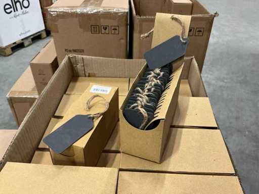 Étiquette de fête tableau noir rectangulaire 8x4cm (4920x)