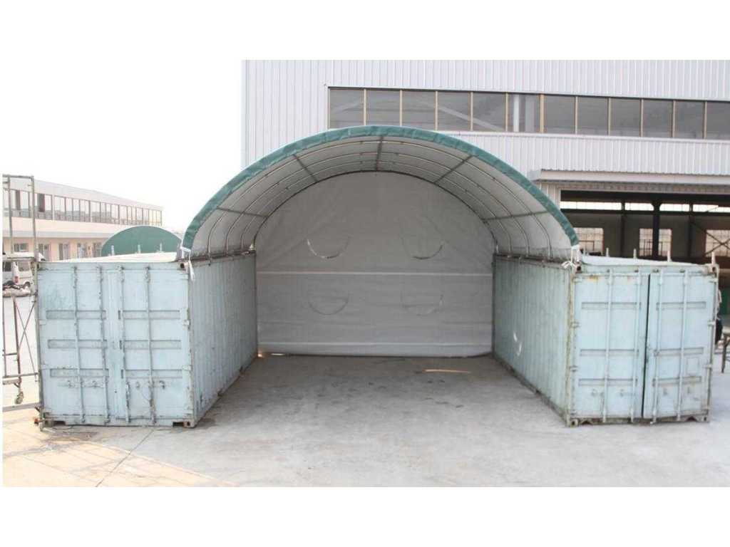 2024 - Easygoing - (6x12x2 meter) - Shelter canopy / tent between 2 containers C2040H -