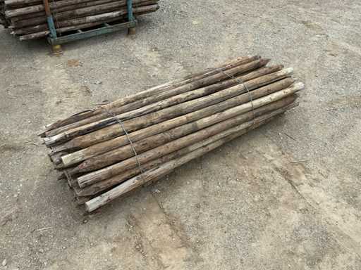 Pine impregnated peeled post 7x170 Garden posts (50x)