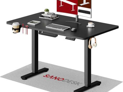 Bureau Assis Debout Électrique Plateau Complet, 110x54cm