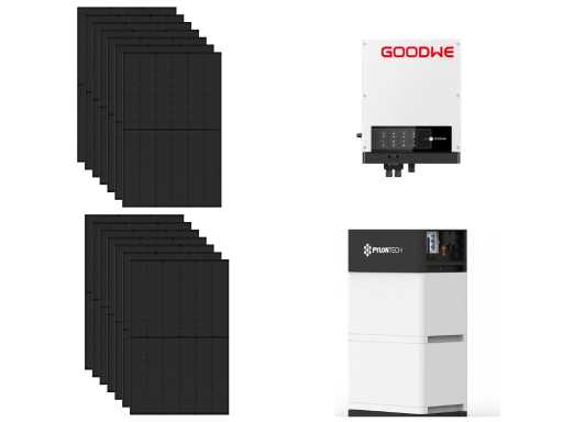 Jinko - Set van 14 zonnepanelen (435 wp) met hybride omvormer en 7,1 kWh batterij.