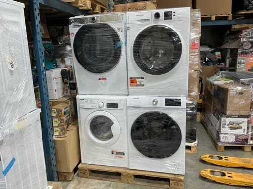 Machine à laver (3x) + sèche-linge