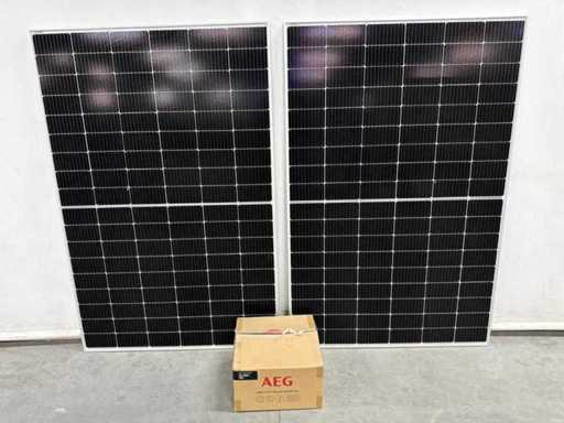 Ureco - set of 2 solar panels - AEG 0.75 kW inverter