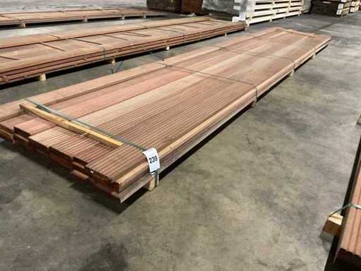 Bangkirai decking boards 28x145 mm (23x)