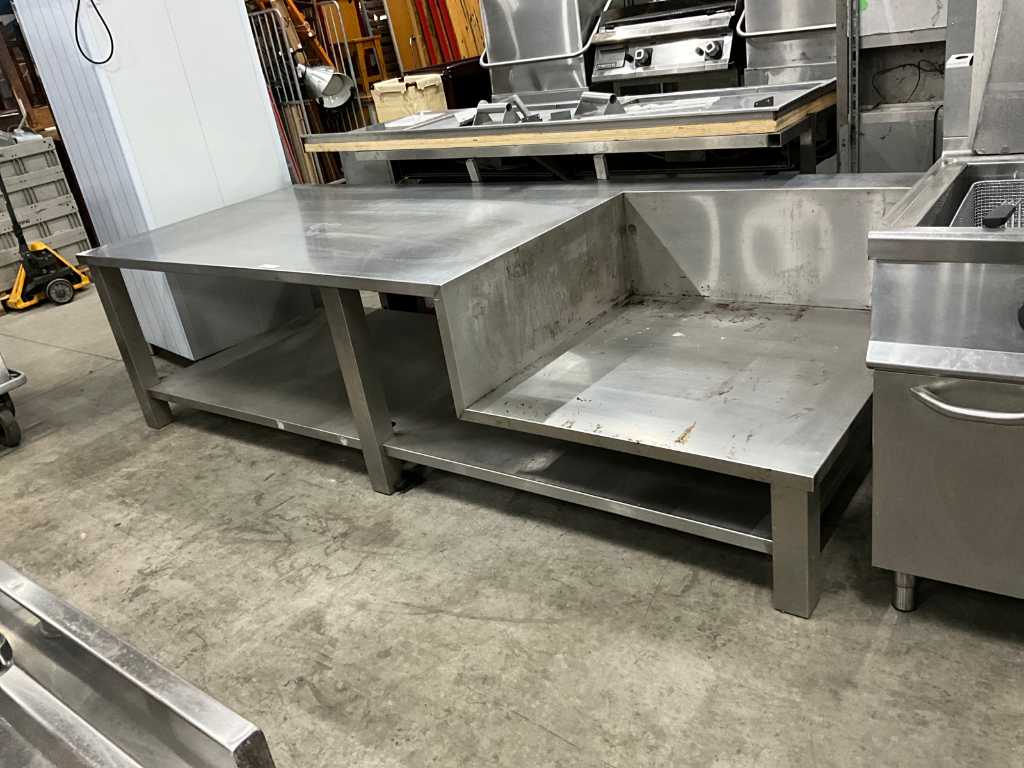 Stainless steel work table