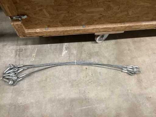 5 x Stahlseil Safetys mit Schnellverbindungsglied  Sweetpro BGI 810-3 100kg Länge 100cm