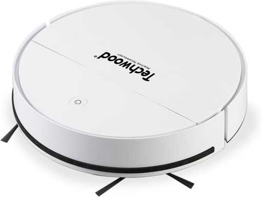 Techwood TAR-2031, Aspirateur Robot 2 et 1, Blanc, 350 millilitres