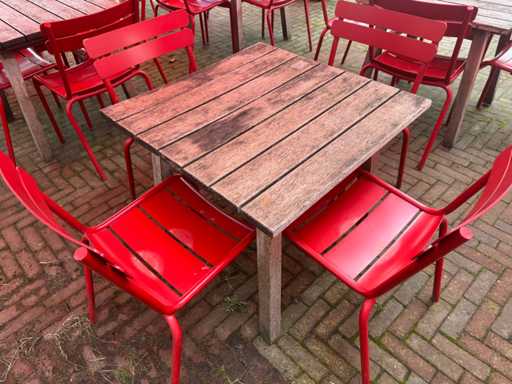 Hutten - Hardhouten terrastafel (4x)