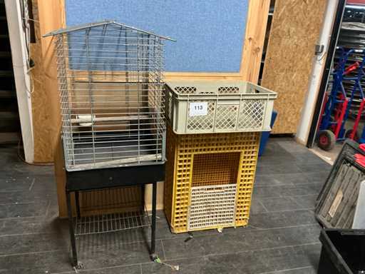 Cage à oiseaux en acier profilée