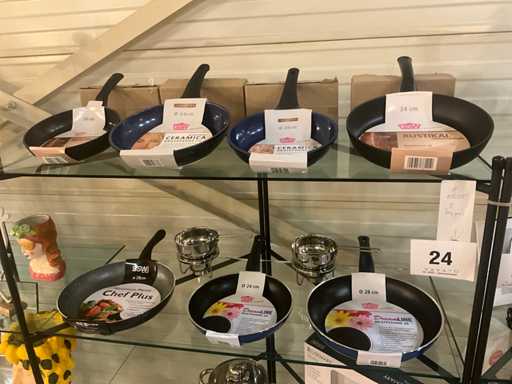 Diverse maten bakpannen Ssw/Gsw (7x)