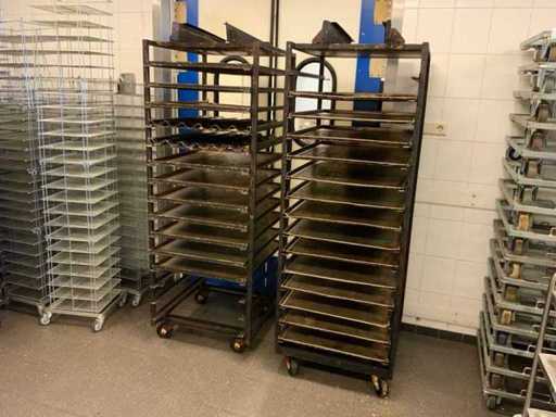 Carrello da forno da forno in acciaio inox Hein da 15 pezzi (2x)