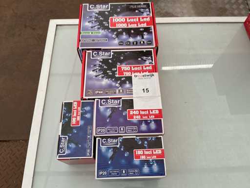 C.Star. IP 20x3 und IP 44. Verschiedene LED-Weihnachtsbeleuchtungen. (5-fach)