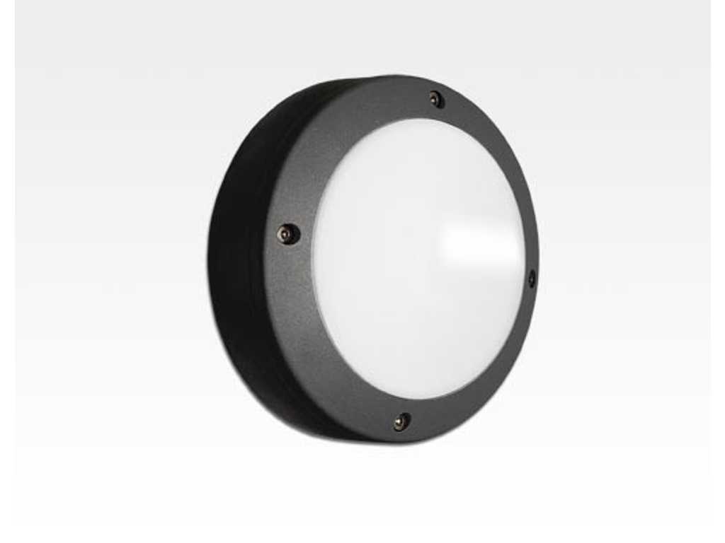 Package of 9 - 3W LED Wall/Ceiling Light Anthracite Round Daylight White / 6000-6500K 135lm 230VAC IP54 120Degree Wall Lamp Ceiling Light Aisle Light Fasade Lamp Entrance Light Outdoor Light Interior Lamp - SSAMLight