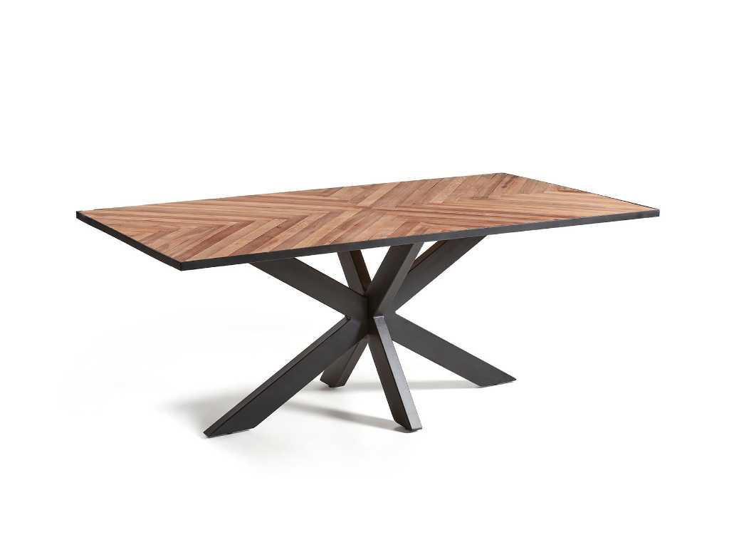 ALICANTE rectangular table 200 cm in solid wood